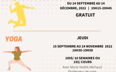 Nouvelle session d&rsquo;activités sportives