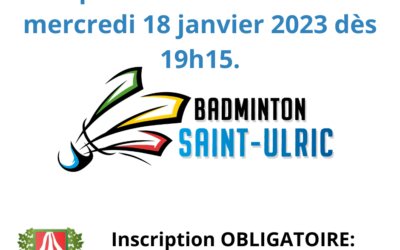 Reprise du badminton 18 janvier 2023