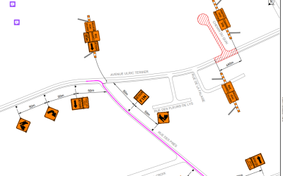 Travaux sur l&rsquo;avenue Ulric-Tessier/ rue du Quai